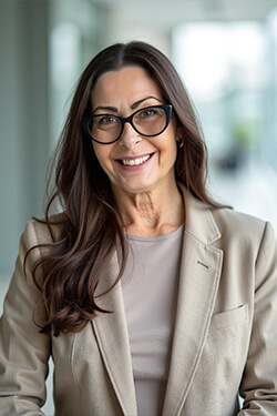 Josee Madison smiling in a professional portrait, representing confidence and leadership